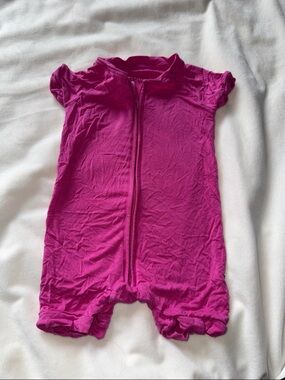 Little Sleepies Girls' Fuchsia Zip-Front Shorty 6/12 months
